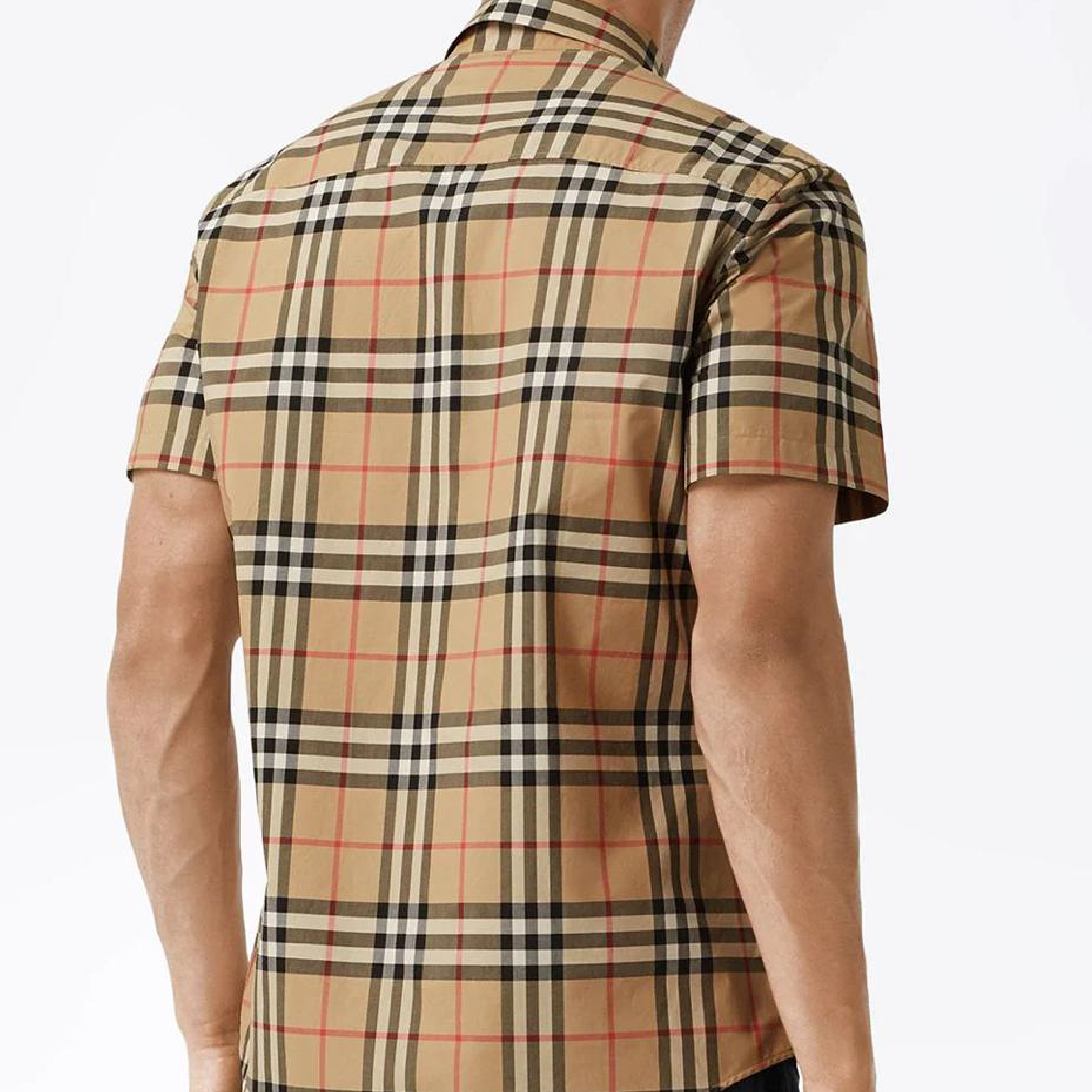Burberry Vintage Check Patterned Cotton SS Collar Shirt-04