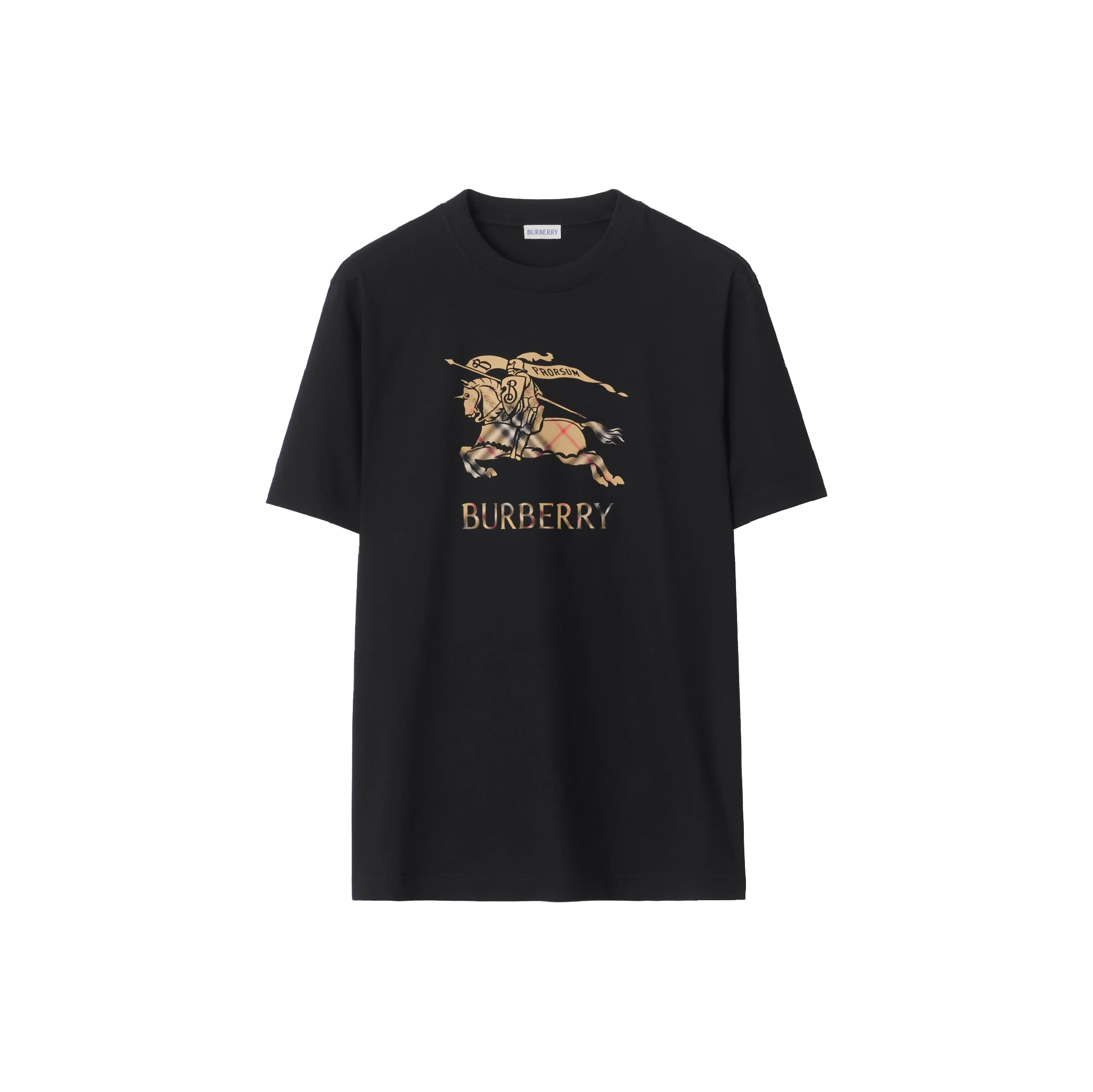 Burberry Beige Checked EKD Logo Tee-02