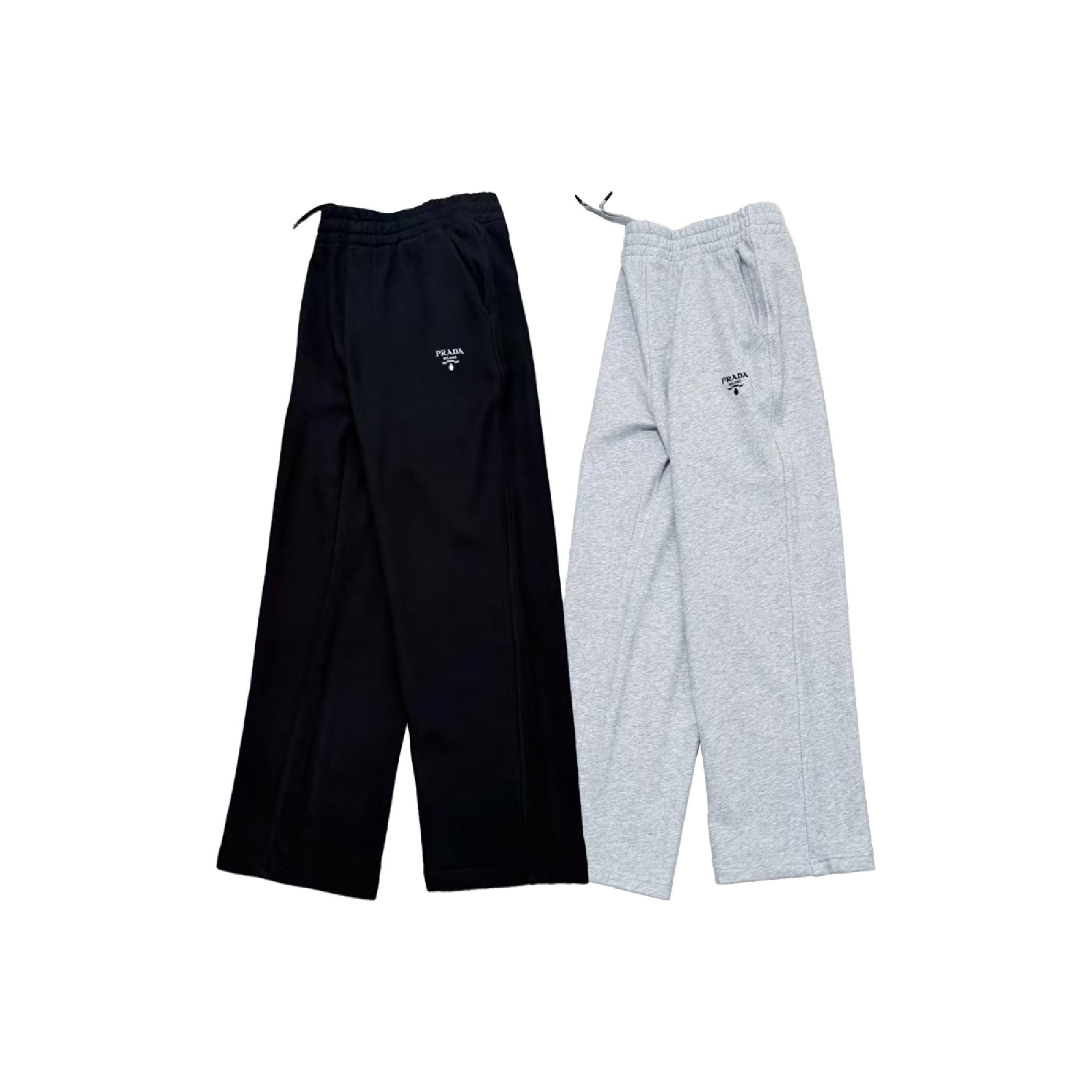 Prada Triangle Metal Logo Jogger Pants-01