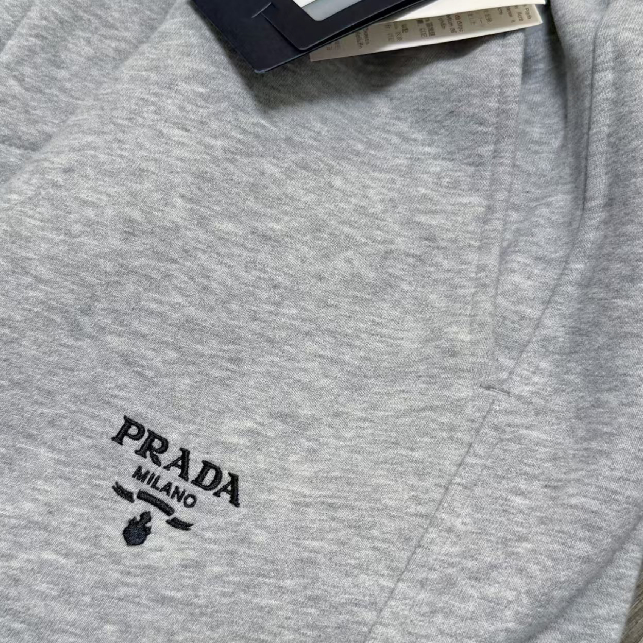 Prada Triangle Metal Logo Jogger Pants-06