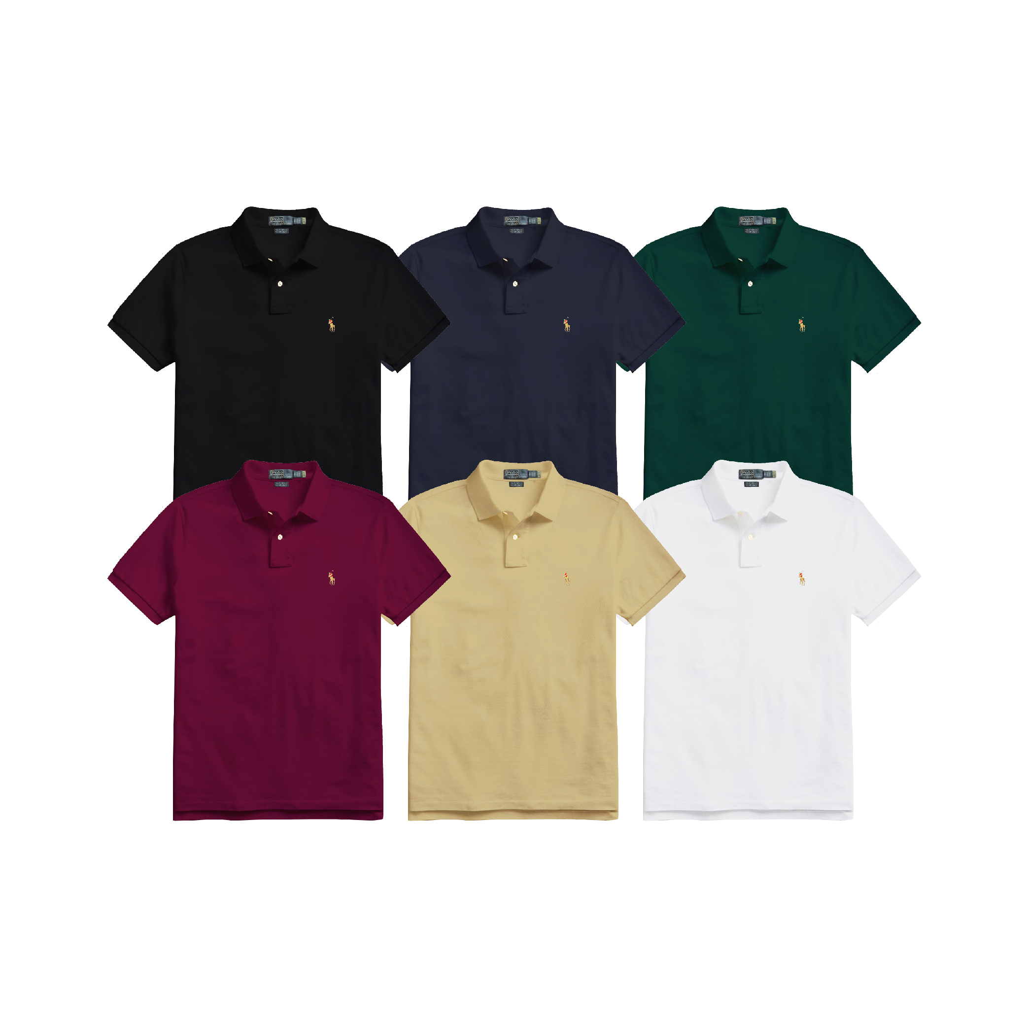 Raph Lauren Custom Slim Fit Mesh Polo Shirt 3-07