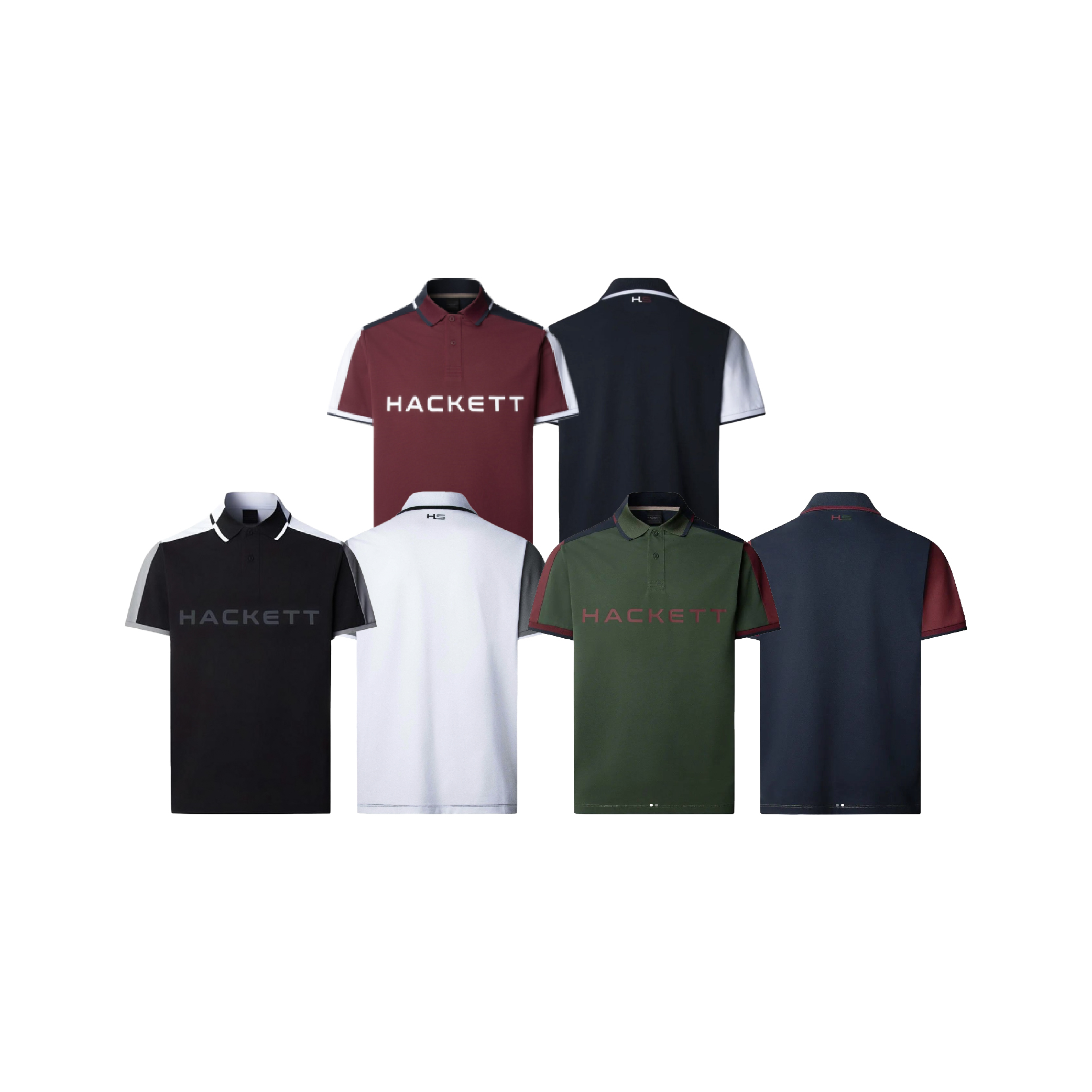Hackett London Front Back & Shoulder Contrast Polo-01