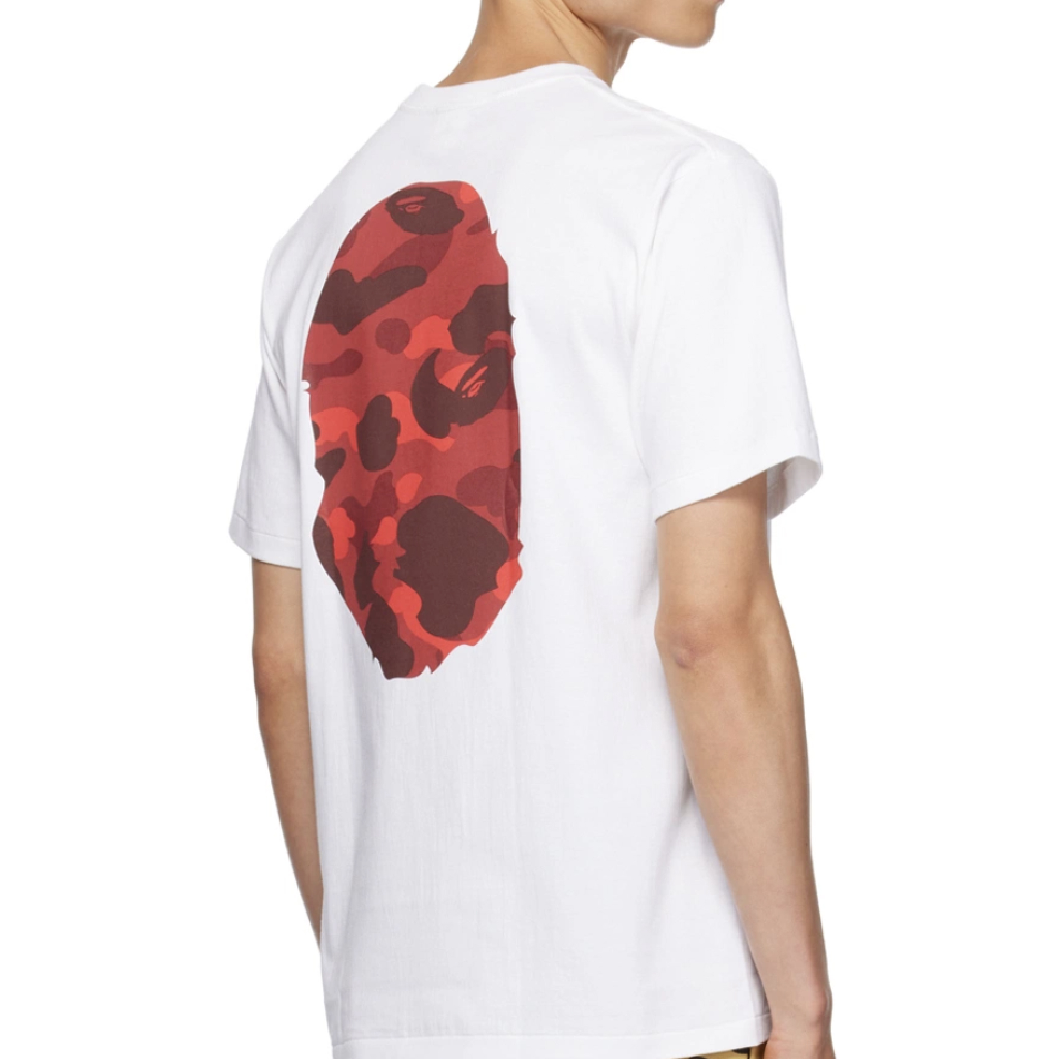 Bape Big Ape Head Red Camo Logo Tee-11