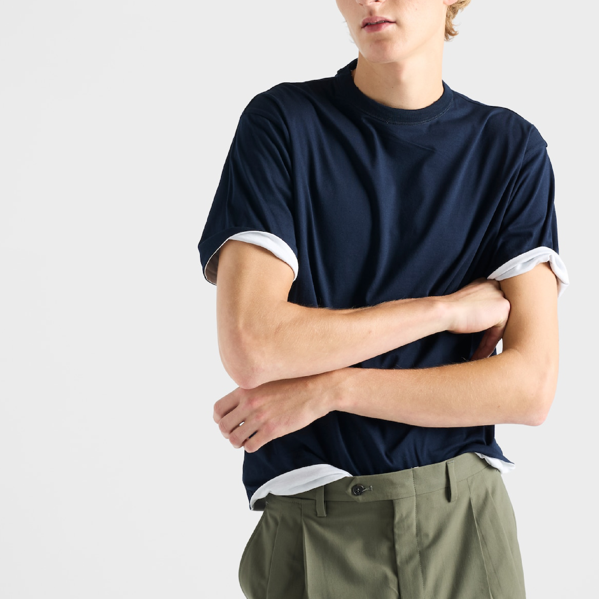 Prada Reversible cotton T-shirt-04