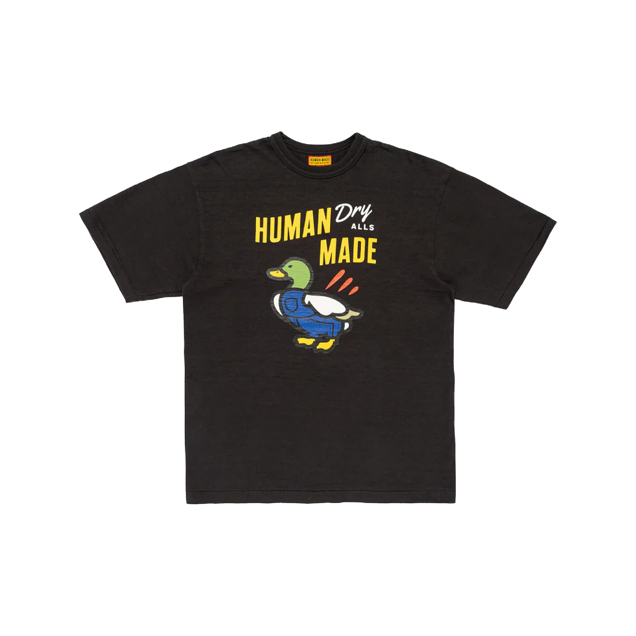 Human Made Multicolour Duck Graphic Black Tee-02