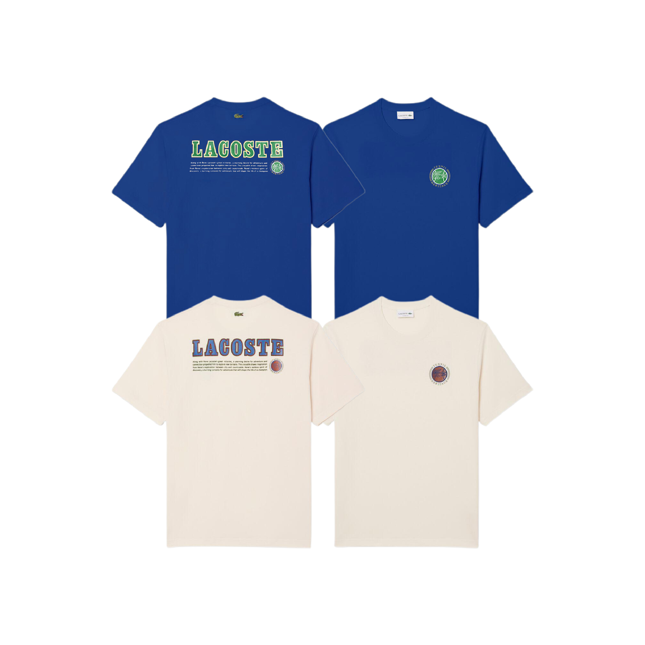 Lacoste Heritage Multi Print Crewneck Tee-01