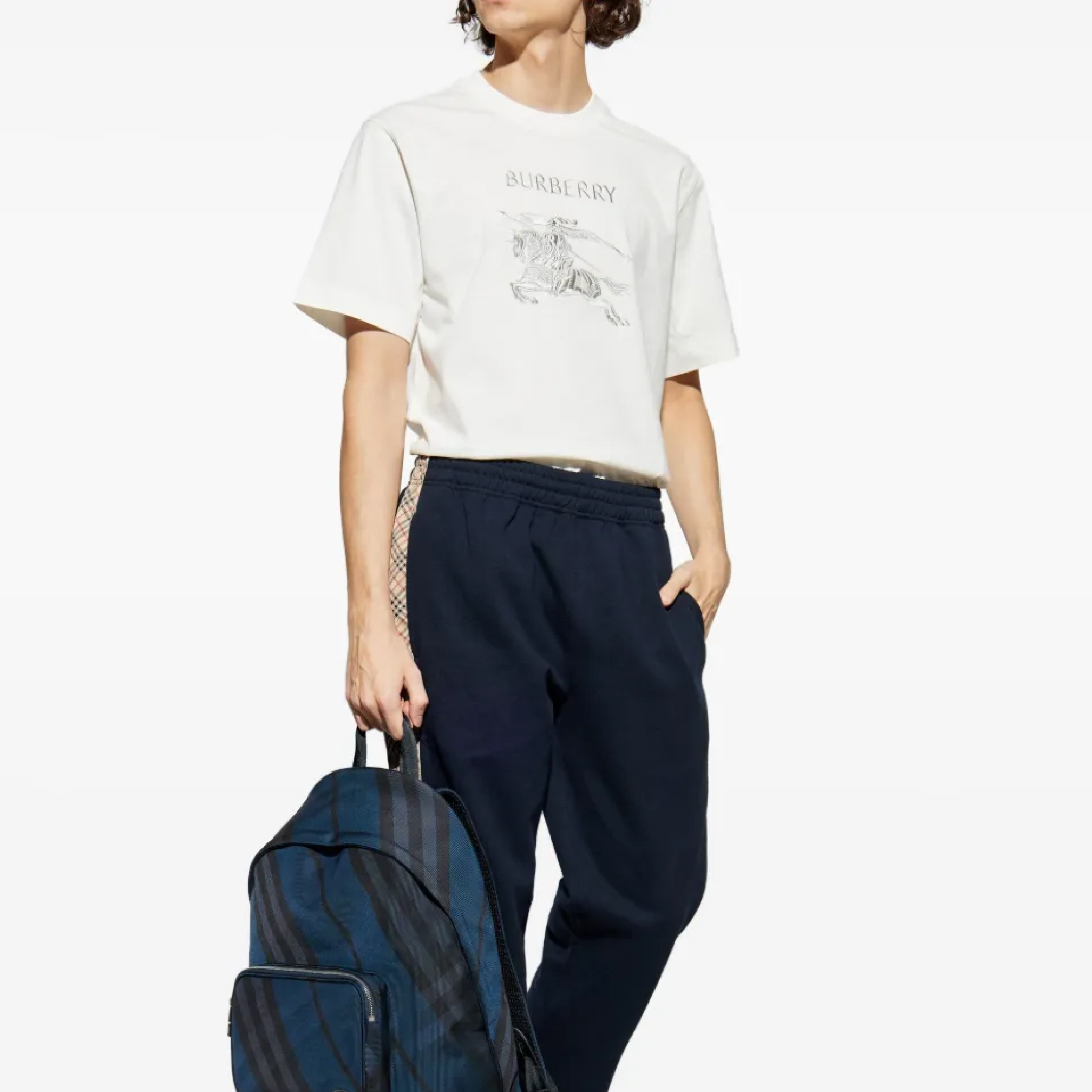 Burberry Centre Embroidered EKD Big Logo Tee-08