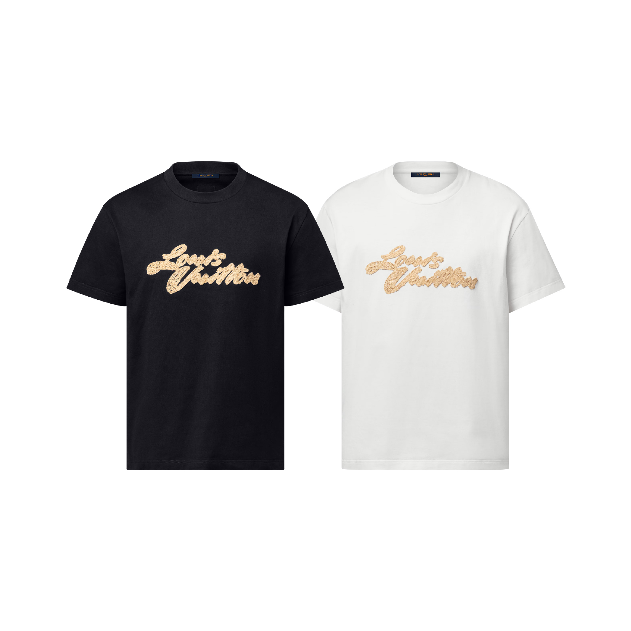 LV Raised Text Script Logo Tee-01