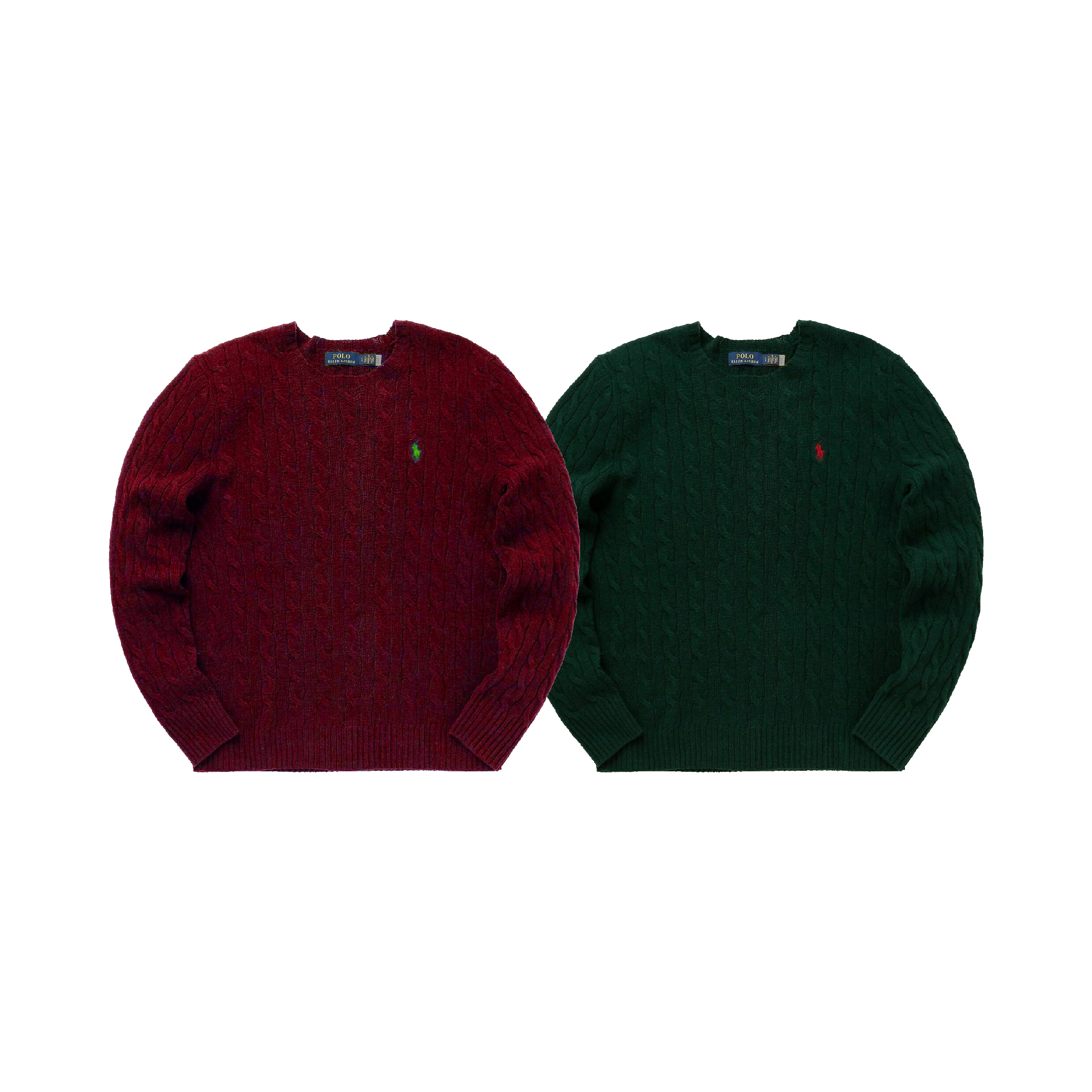 Polo Ralph Lauren  Small Pony Cable Knit Cotton Crewneck Sweater-01