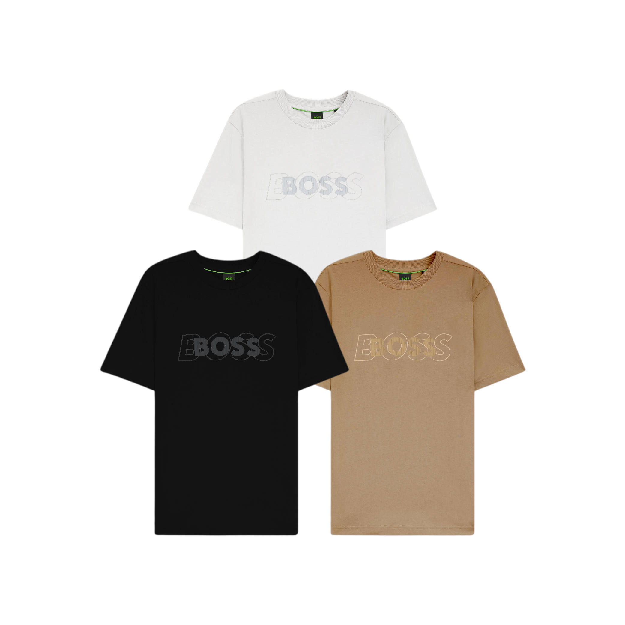 Hugo Boss Double Embroidered Logo Crewneck Tee (1)