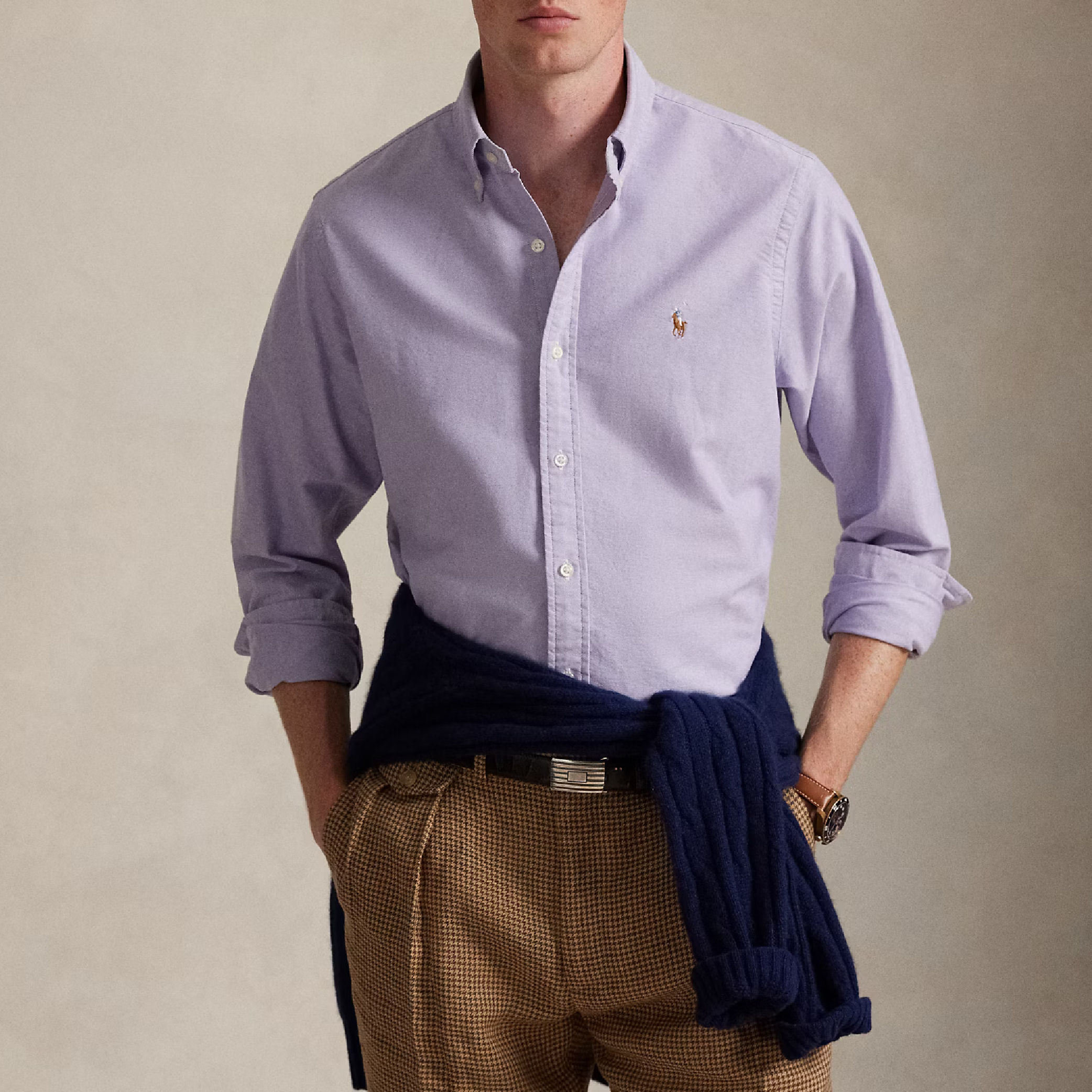 Polo Ralph Lauren Multicolour Small Pony Oxford Cotton LS Shirt-07