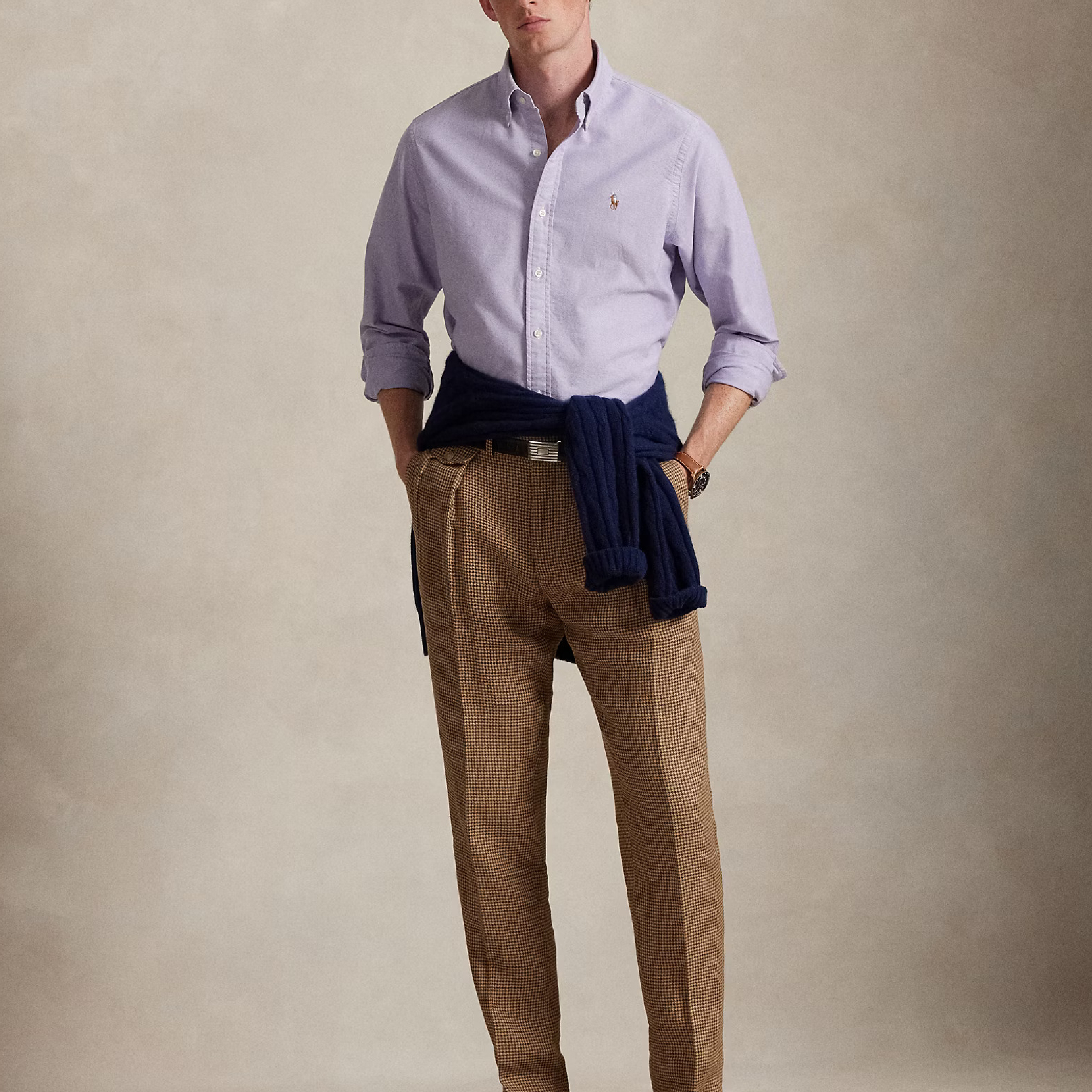 Polo Ralph Lauren Multicolour Small Pony Oxford Cotton LS Shirt-09