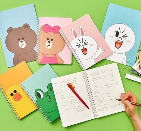 (Official)-LINE-Friends---A5-Spiral-Ring-Notebook-(4-Designs).jpg