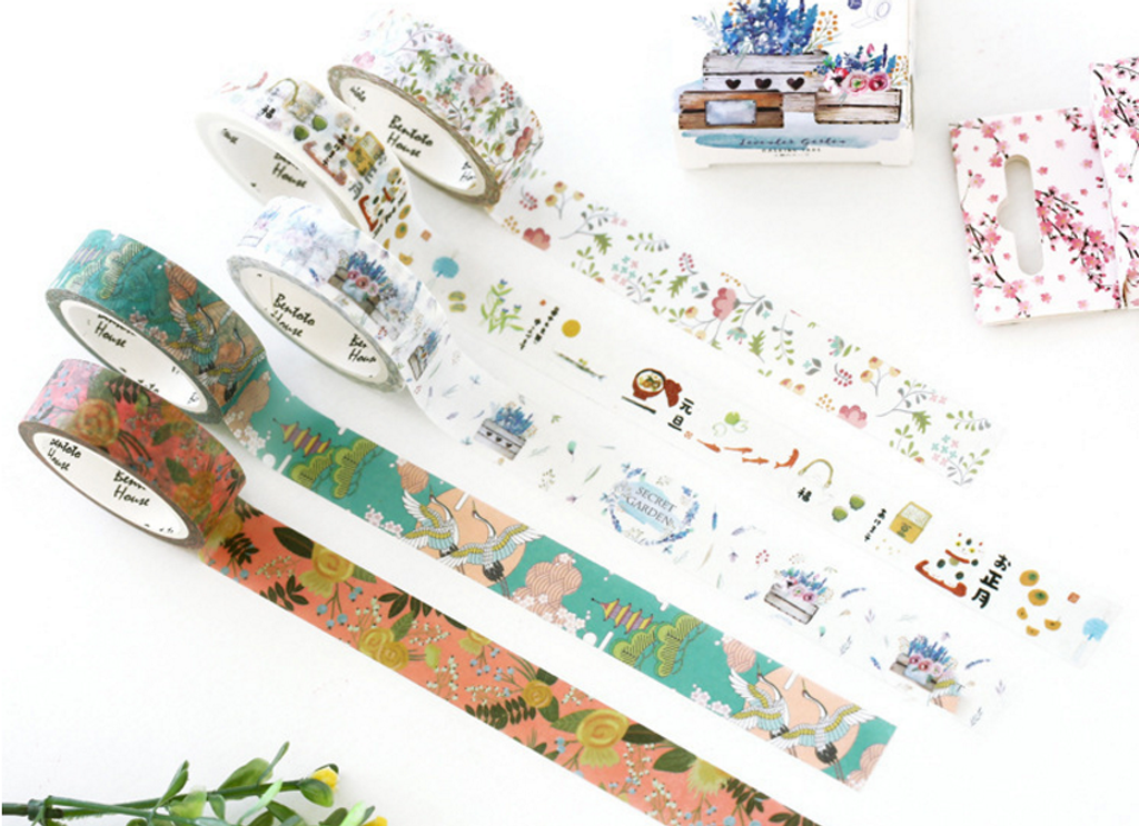 White Floral Washi Tape – Maple Layne Market