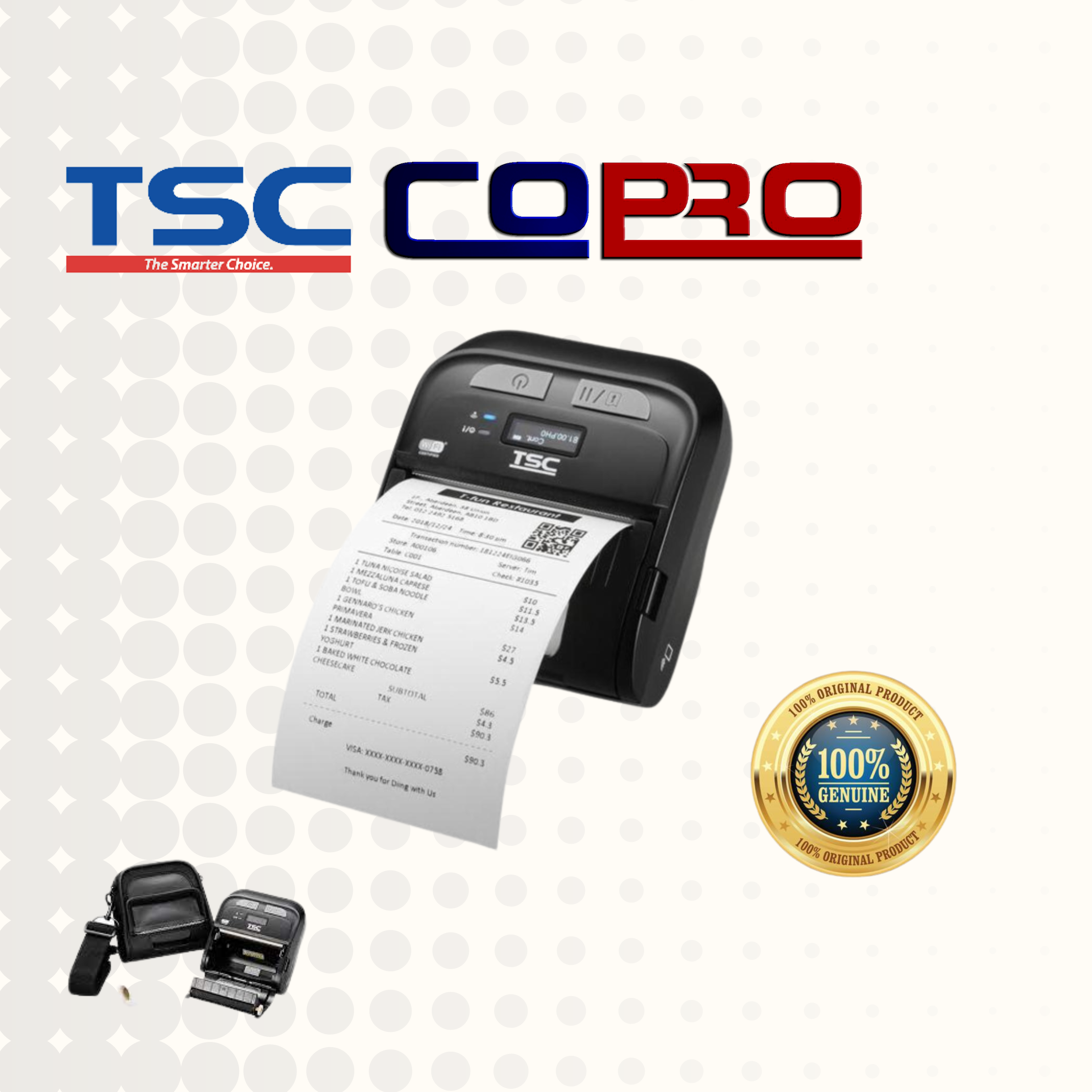 TSC TDM-30 Portable Direct Thermal Receipt Printer 203dpi LED, DRAM 32MB/FLASH 16MB, USB + MFi 5.0 + Passive – Copro Asia Resources