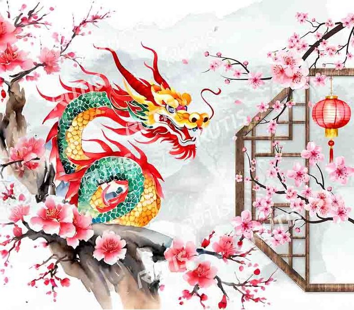 十二生肖0001 (40X35cm) 龍