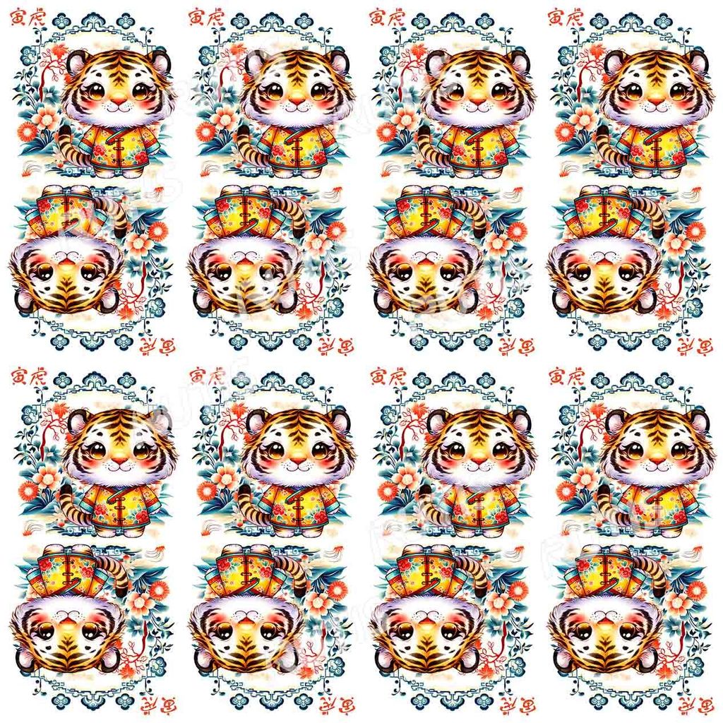 12生肖0003 (虎)-4 (16小格)