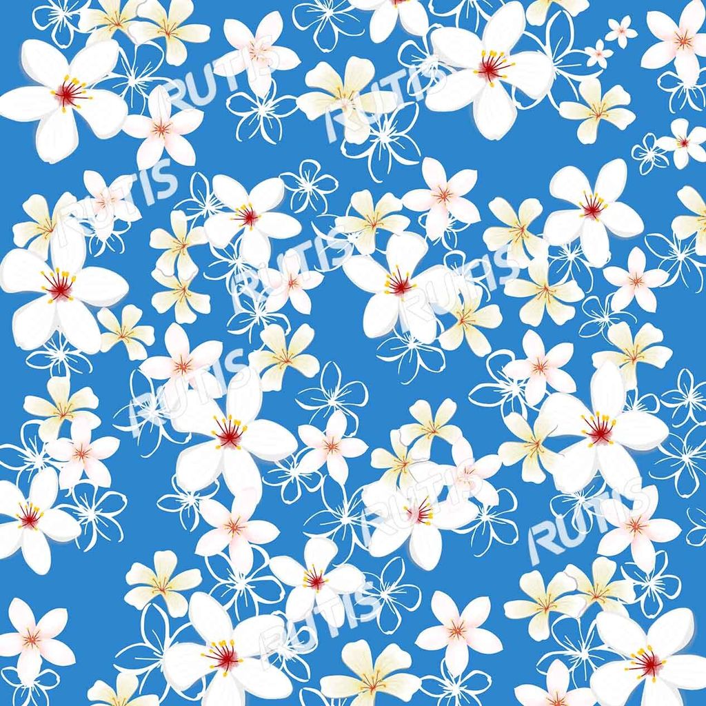 Flowers0117 (客家花布-油桐花A款)-1