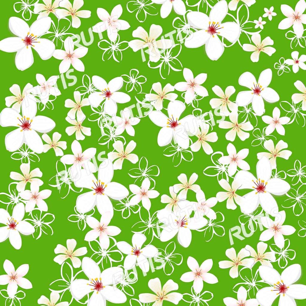 Flowers0117 (客家花布-油桐花B款)-1