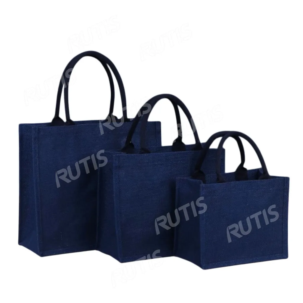 BL0047麻布袋 -藍(浮)