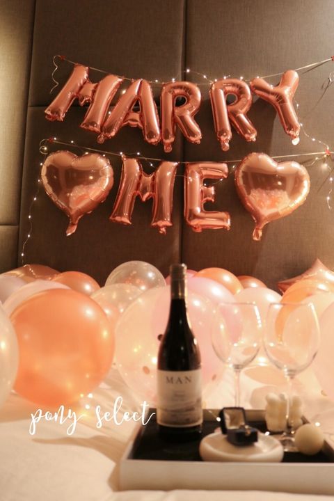 派對氣球、求婚氣球，MarryMe玫瑰金色氣球
