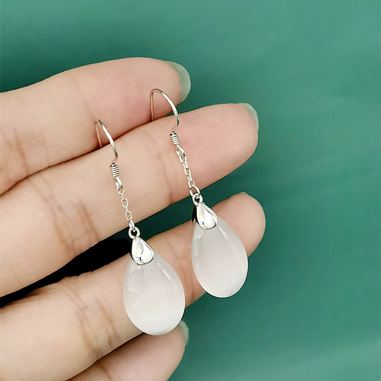 EH802180M无镶石水滴猫眼耳环