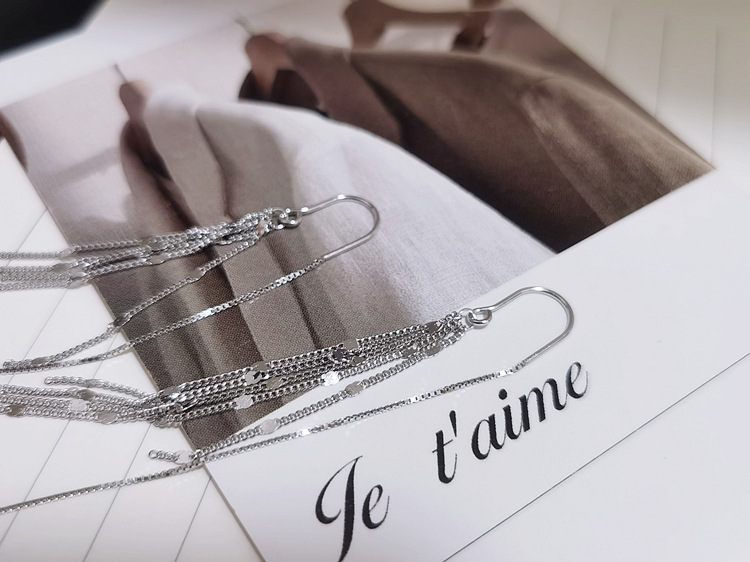 EH602294压片侧身链流苏防丢耳线