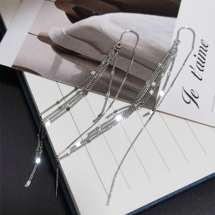 EH602294压片侧身链流苏防丢耳线