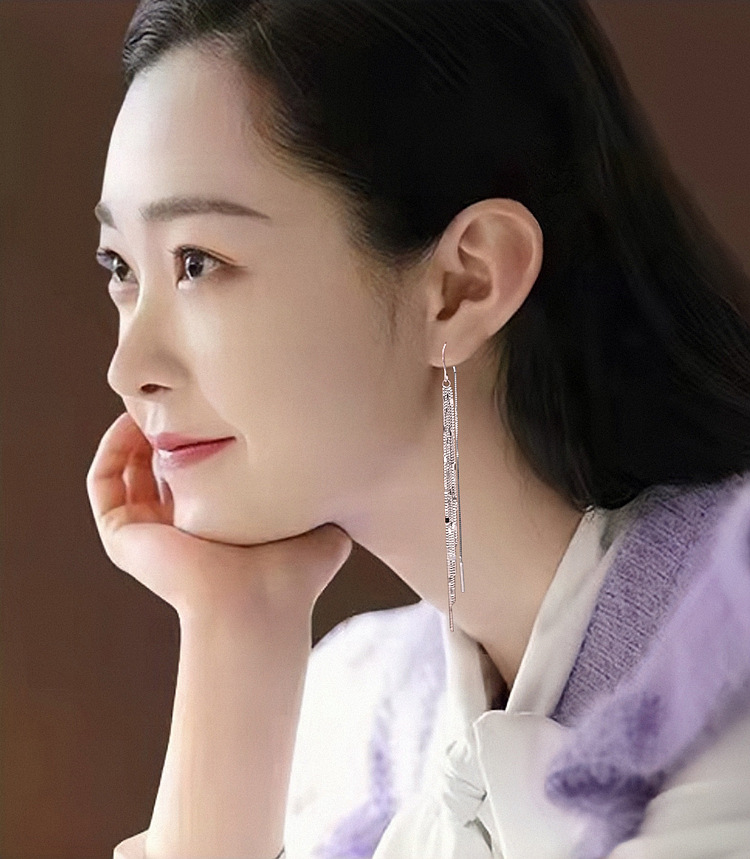 EH602294压片侧身链流苏防丢耳线