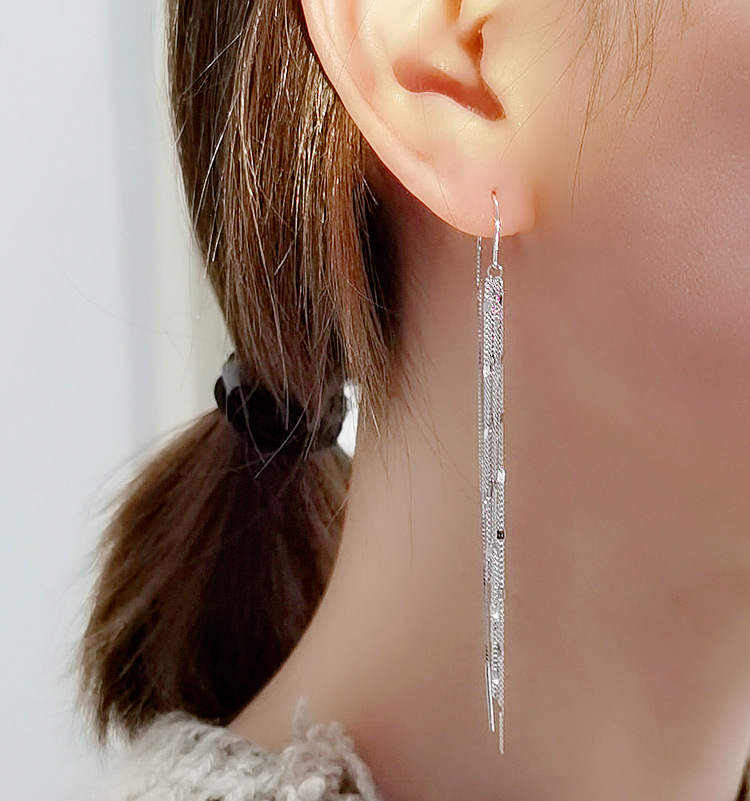 EH602294压片侧身链流苏防丢耳线