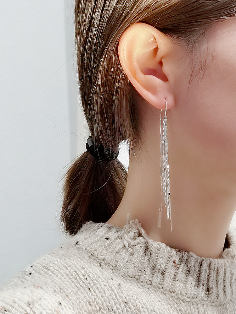 EH602294压片侧身链流苏防丢耳线