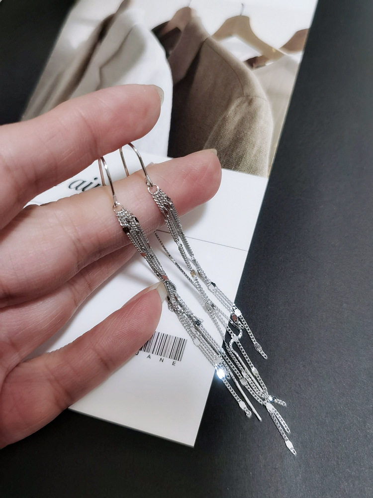 EH602294压片侧身链流苏防丢耳线