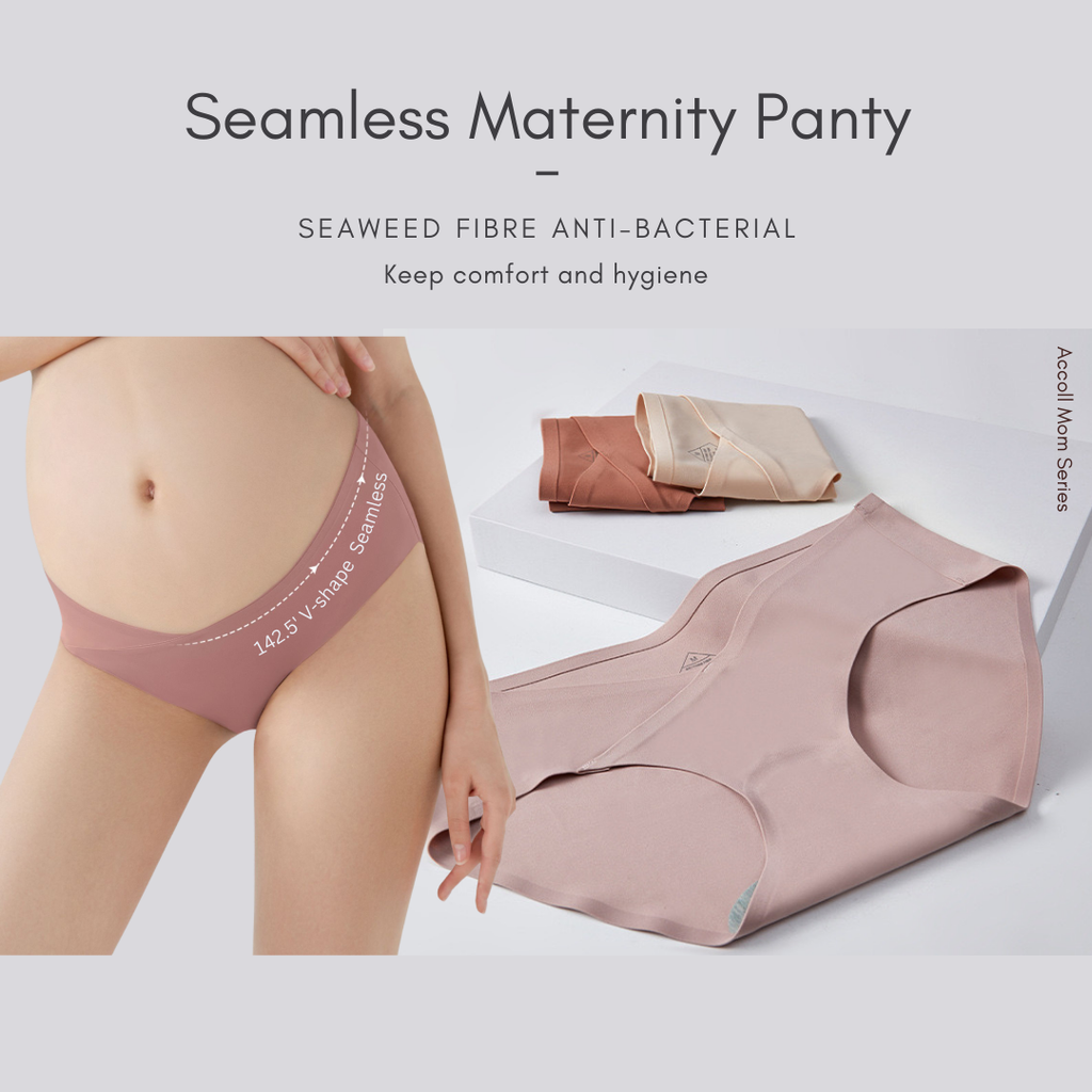 Set of 3 - Seamless Seaweed Fibre Anti-bacterial Maternity Panty