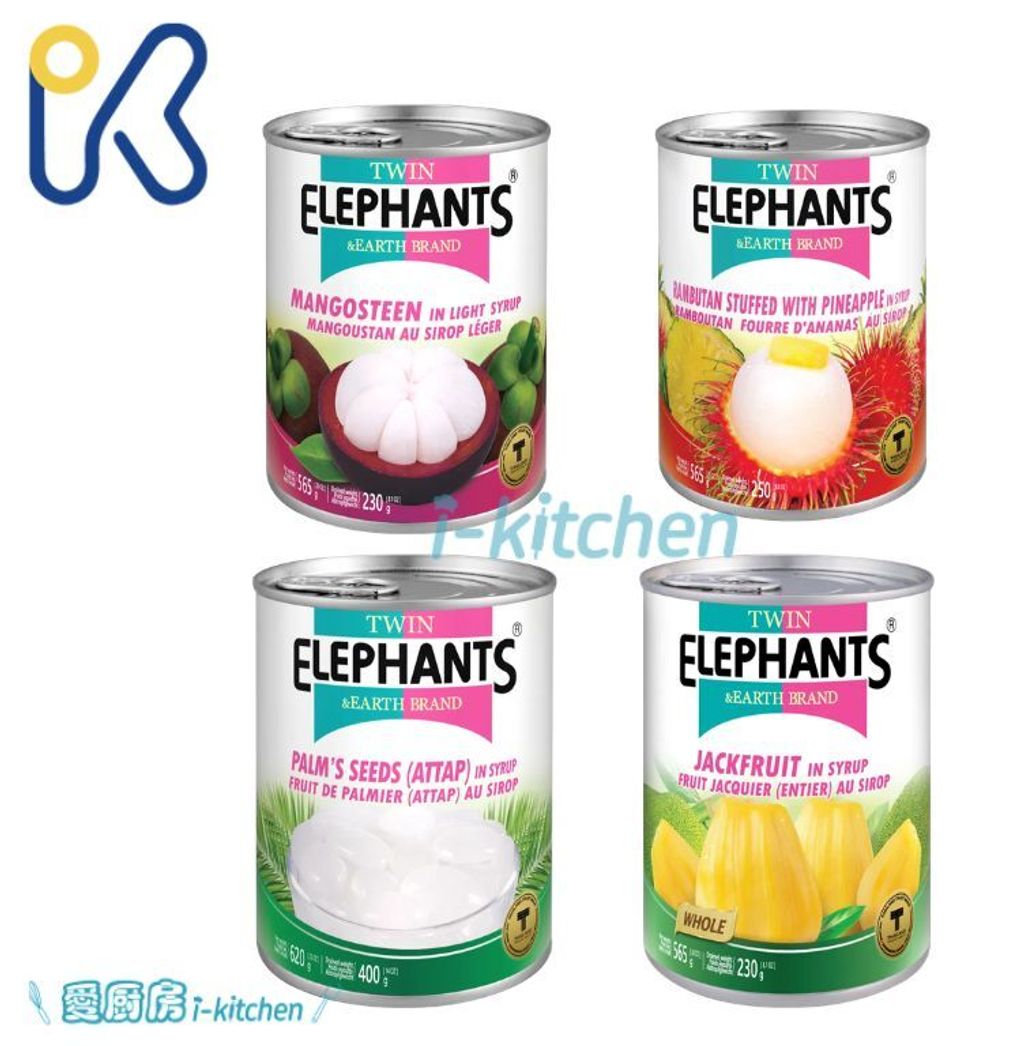 益寶康-雙象地球牌糖水罐頭