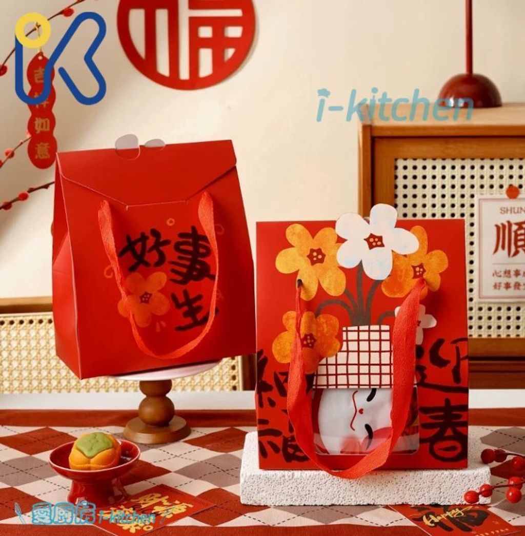 手提開窗招財貓迎春納福禮盒 (2)