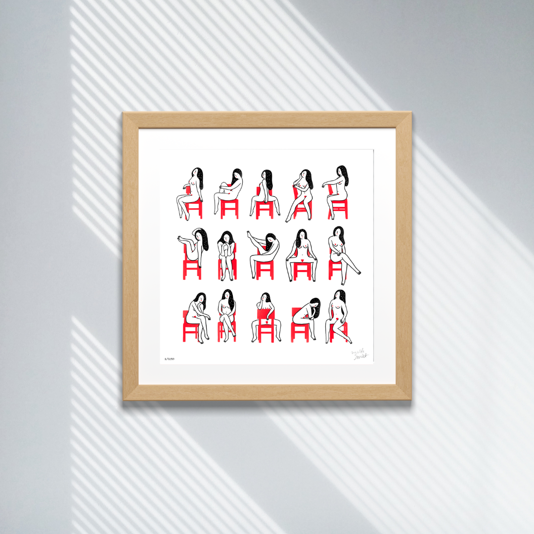 Grey Minimalist Wall Art Photo Frame Mockup for Instagram Post拷貝