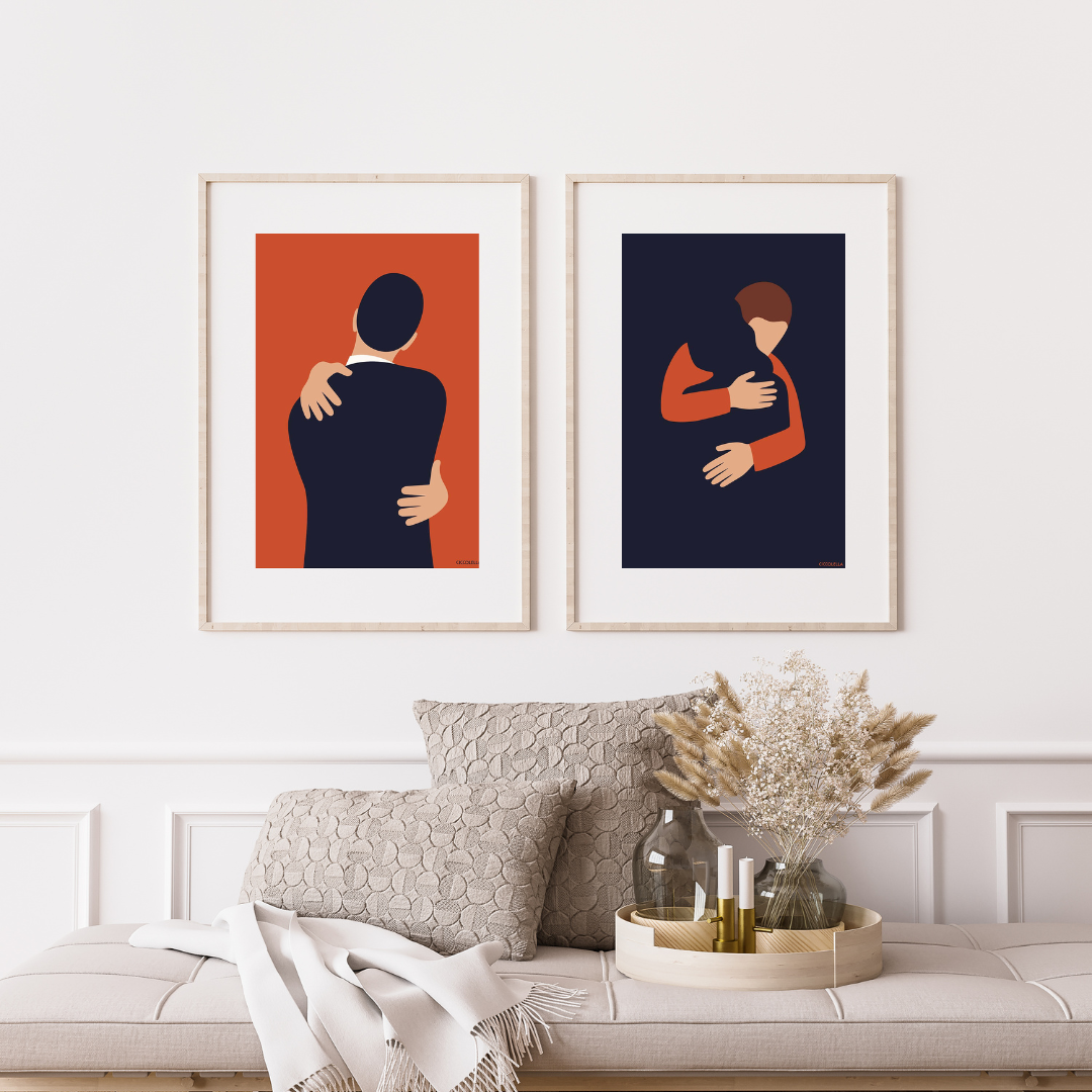 Beige Modern Wall Art Frame Mockup Instagram Post