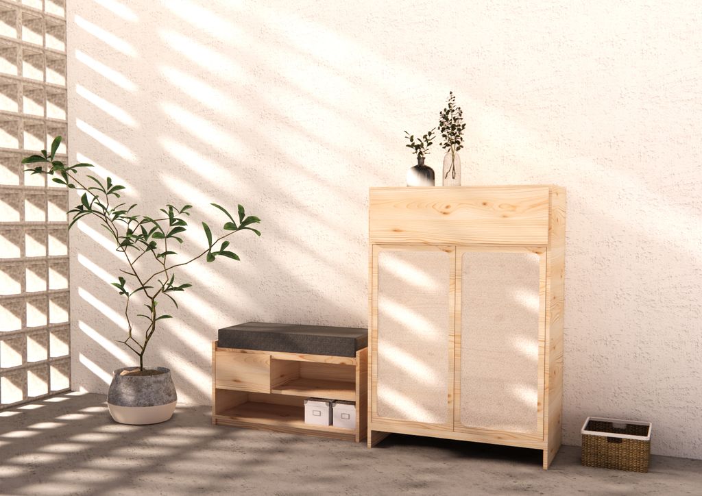 Felman Shoe Rack +  ConnorShoe Bench