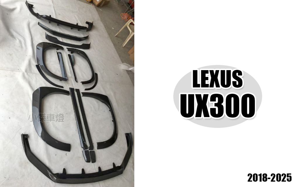 UX250H UX200 UX300 2018-2025 碳纖維 前下巴 側裙 輪弧 後下巴 尾翼 中尾翼-1