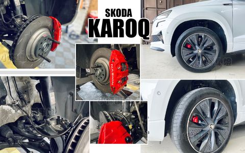 SKODA KAROQ NASHIN 世盟 N3 卡鉗 大四活塞 355 搭配新式浮動碟-1