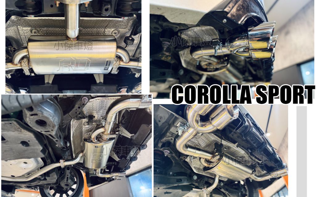 AURIS COROLLA SPORT RD中尾段+遙控閥門+四出排氣尾管管-5