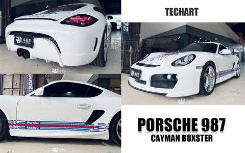 PORSCHE 987 CAYMAN TECHART款 前保桿+側裙+後保桿-1