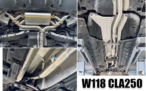W118 CLA250 4D VVS 中尾段+閥門排氣管-1