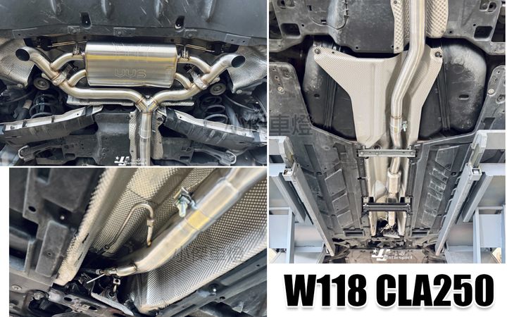 W118 CLA250 4D VVS 中尾段+閥門排氣管-1
