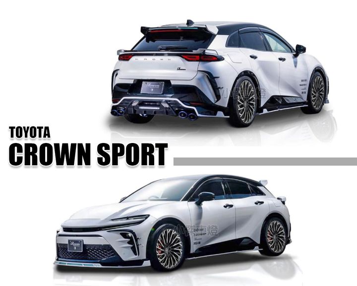 TOYOTA CROWN SPORT 26 27 年 日本正ROWEN空力套件 前下巴 側裙 後下巴-1