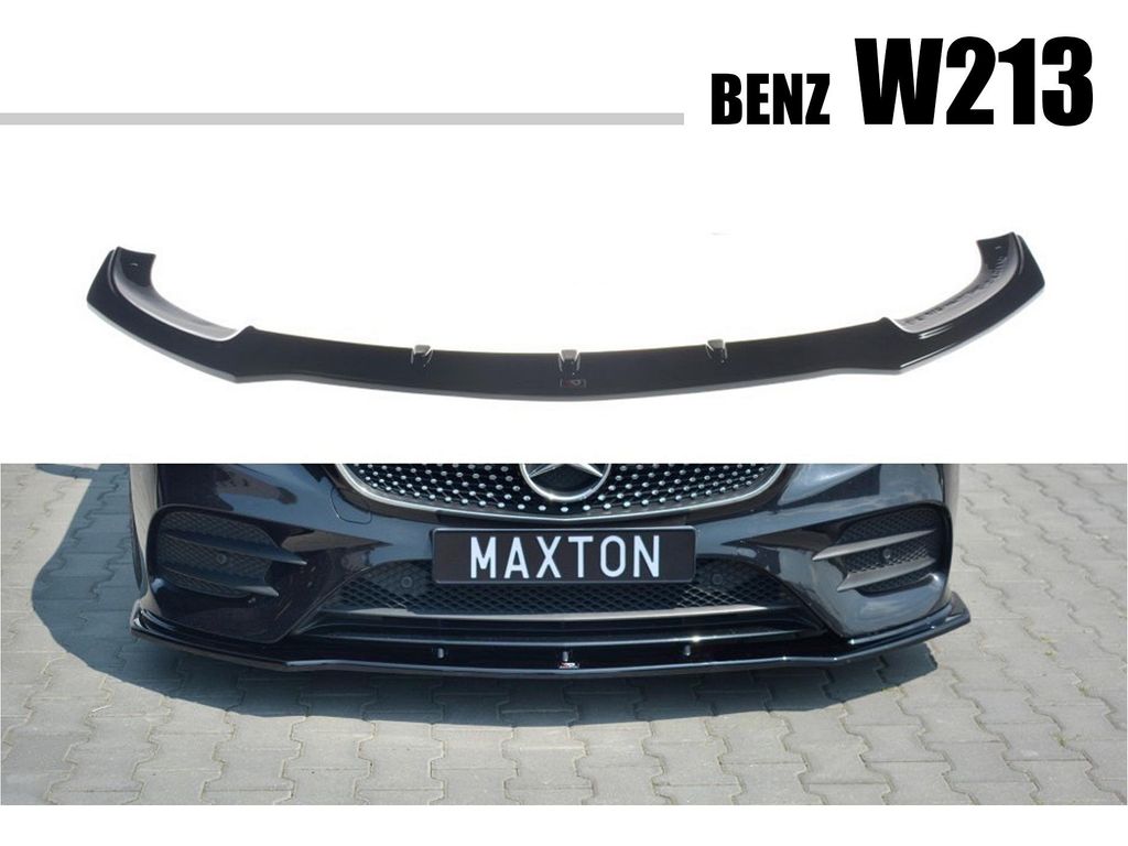W213 E43 E53 MAXTON 亮黑 前下巴
