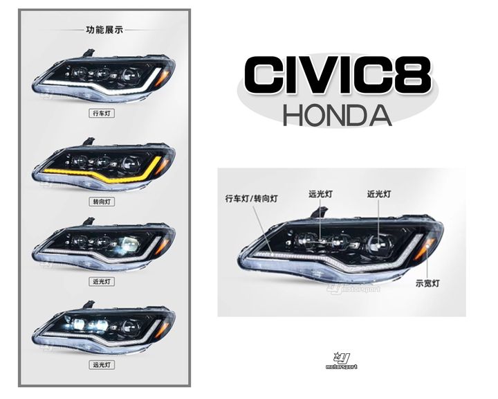 CIVIC8 全LED跑馬大燈