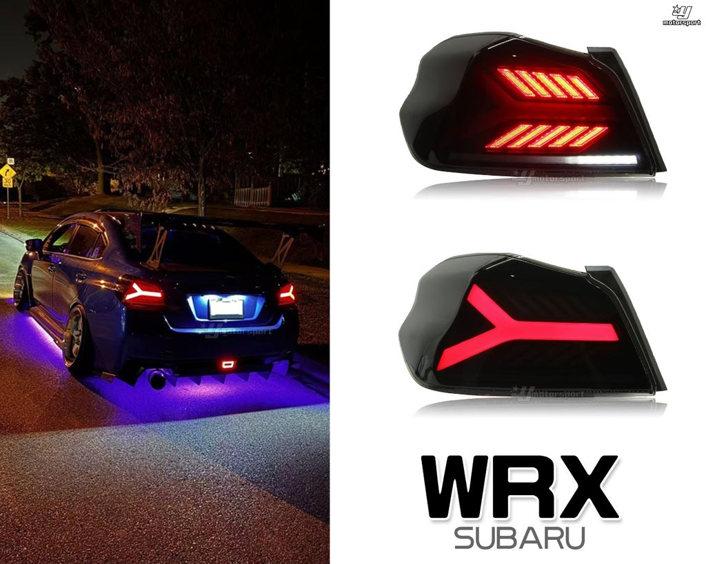 WRX 燻黑大牛跑馬尾燈