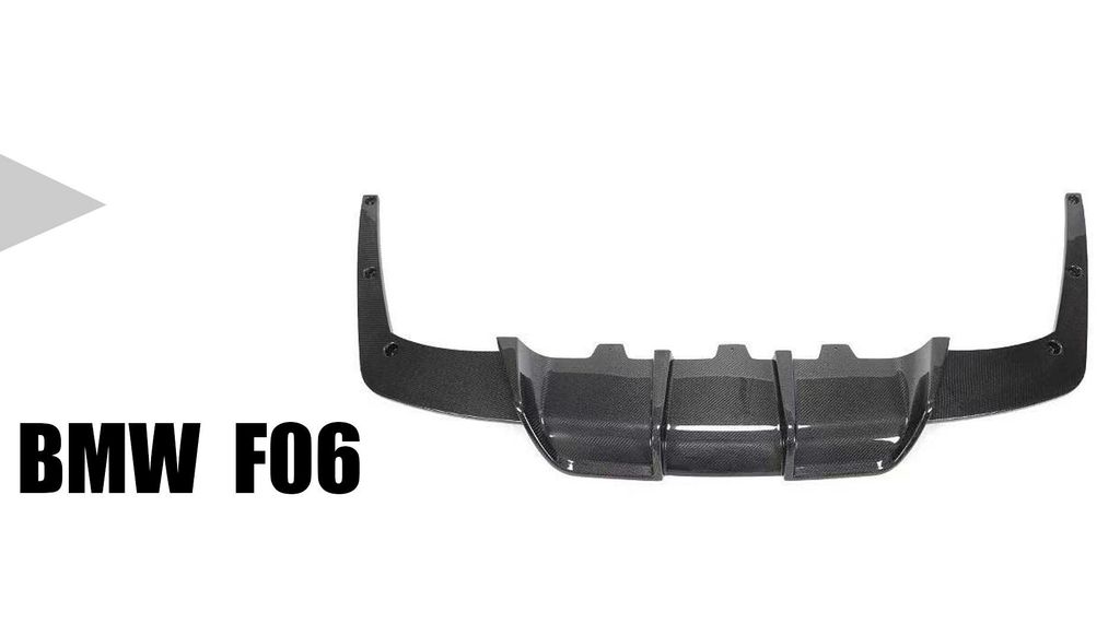 F06 F11 F12 改 M6 保桿用 碳纖維 卡夢 CARBON V款 後下巴