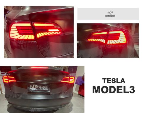 MODEL3 特斯拉 燻黑 魂動流星 尾燈-1